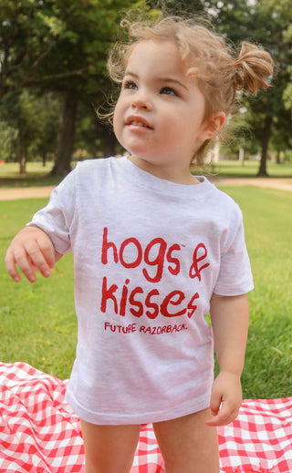 charlie southern: hogs and kisses kids tee