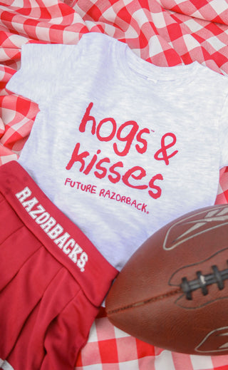 charlie southern: hogs and kisses kids tee