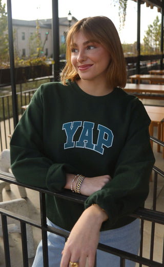 friday + saturday: yap sweatshirt