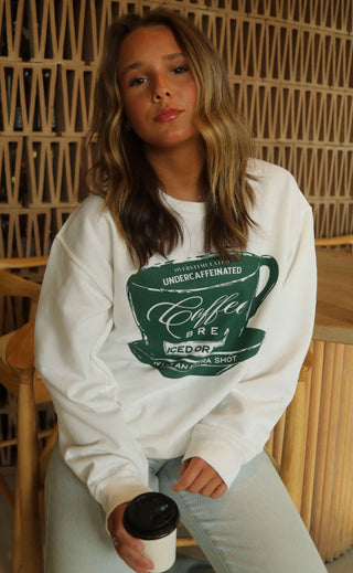 friday + saturday: coffee break sweatshirt