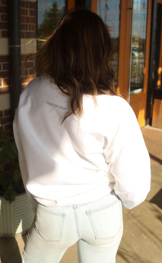 friday + saturday: coffee break sweatshirt