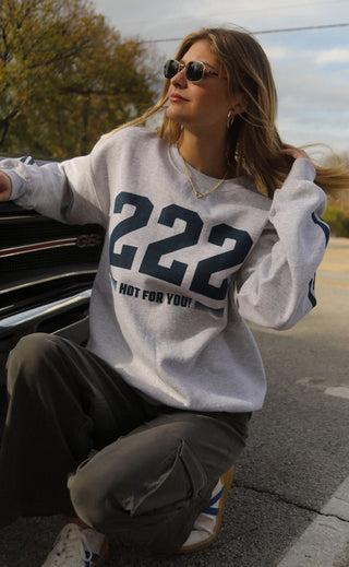 friday + saturday: 222 hot sweatshirt