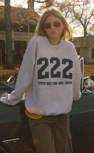 friday + saturday: 222 hot sweatshirt