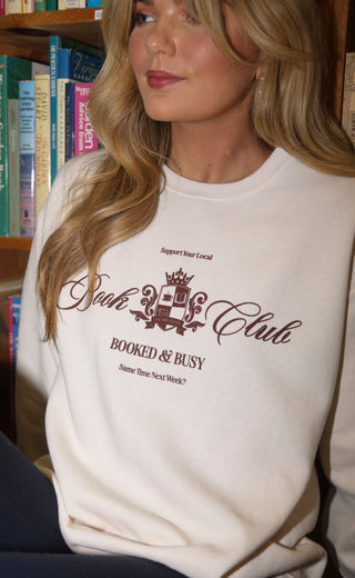 friday + saturday x jo johnson overby: book club sweatshirt