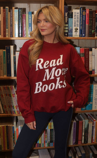 friday + saturday x jo johnson overby: read more books sweatshirt