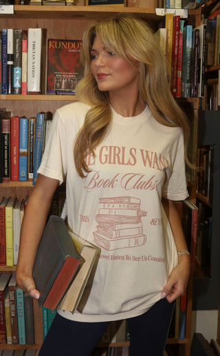 friday + saturday x jo johnson overby: girls want books t shirt