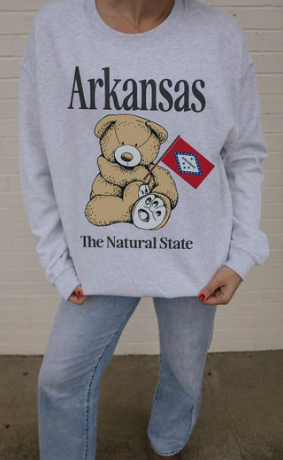 charlie southern: teddy state sweatshirt - arkansas