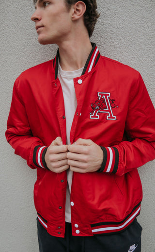 arkansas bomber jacket - razorback red