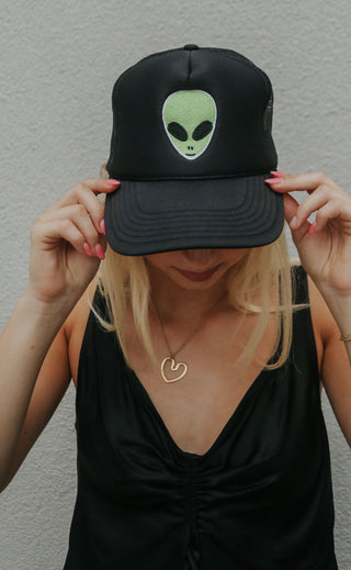 friday + saturday: alien trucker hat