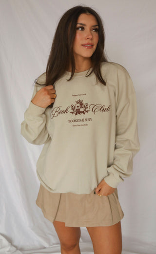 friday + saturday x jo johnson overby: book club sweatshirt