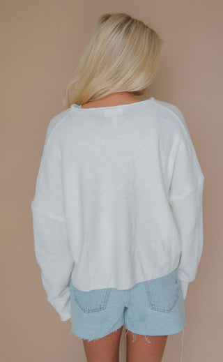 beat of your heart cardigan - white