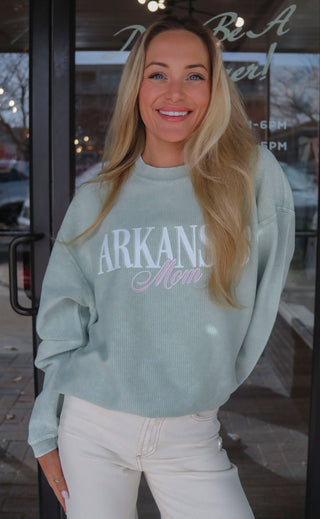 arkansas mom corded pullover