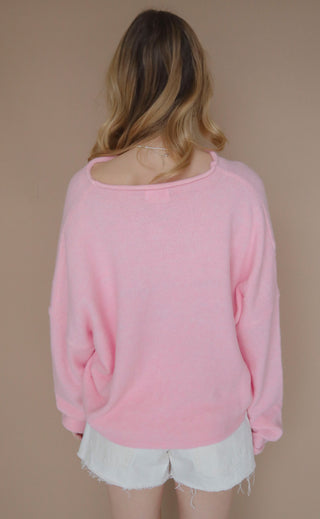 beat of your heart cardigan - pink