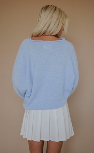 beat of your heart cardigan - blue
