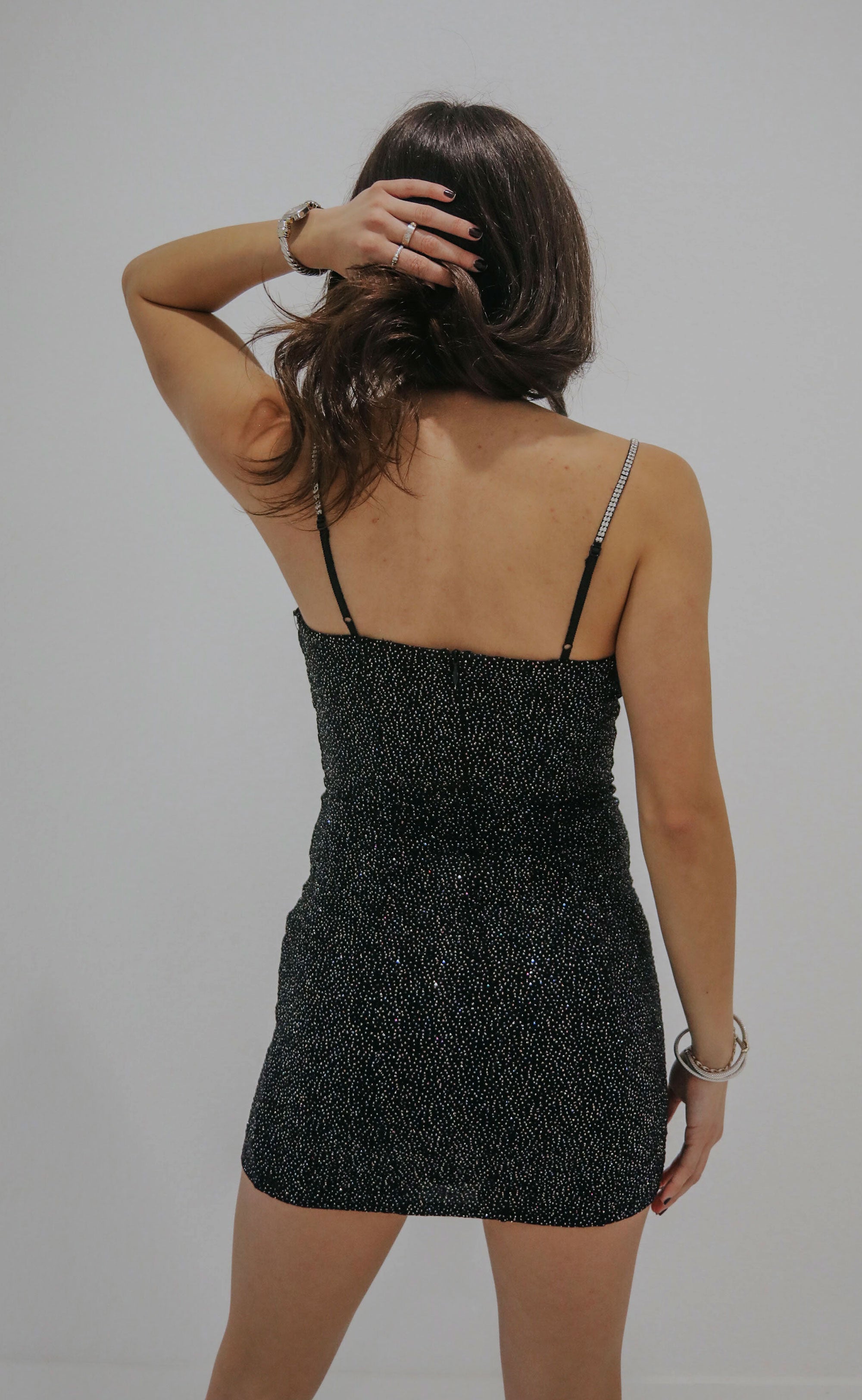 astr sequin dress ASTR the Label | Emani Sequin Mini Dress in Black