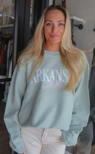 arkansas mom corded pullover