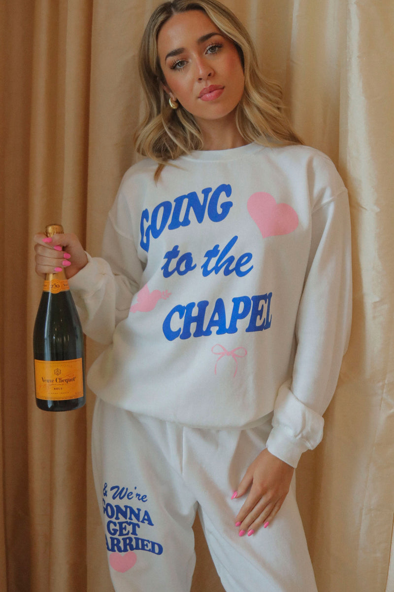 friday + saturday: going to the chapel sweatshirt – Riffraff