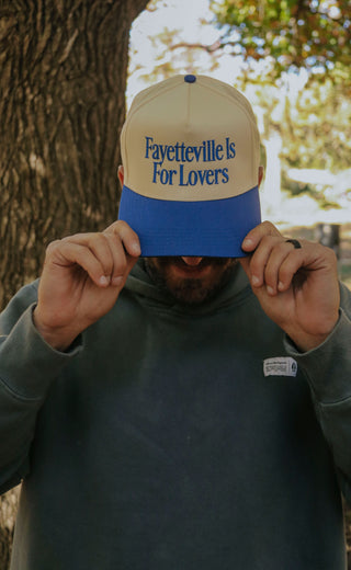 charlie southern: fayetteville is for lovers trucker hat