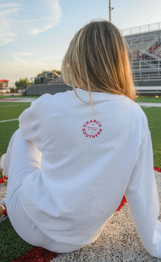 charlie southern: gameday feeling sweatshirt - red