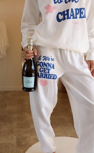 friday + saturday: gonna get married sweatpants