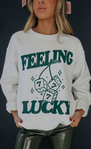 friday + saturday: feeling lucky sweatshirt