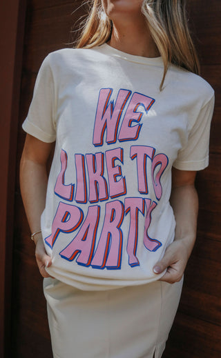 friday + saturday: we like to party t shirt
