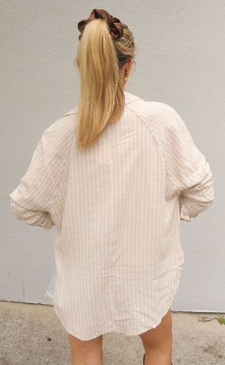 z supply: the perfect linen top - putty