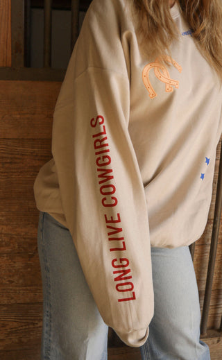 charlie southern: cowgirls patchwork sweatshirt