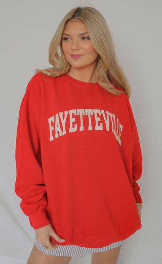 fayetteville sweatshirt - red