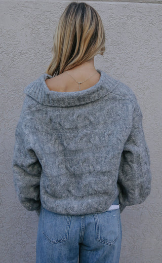 slipped away sweater - grey