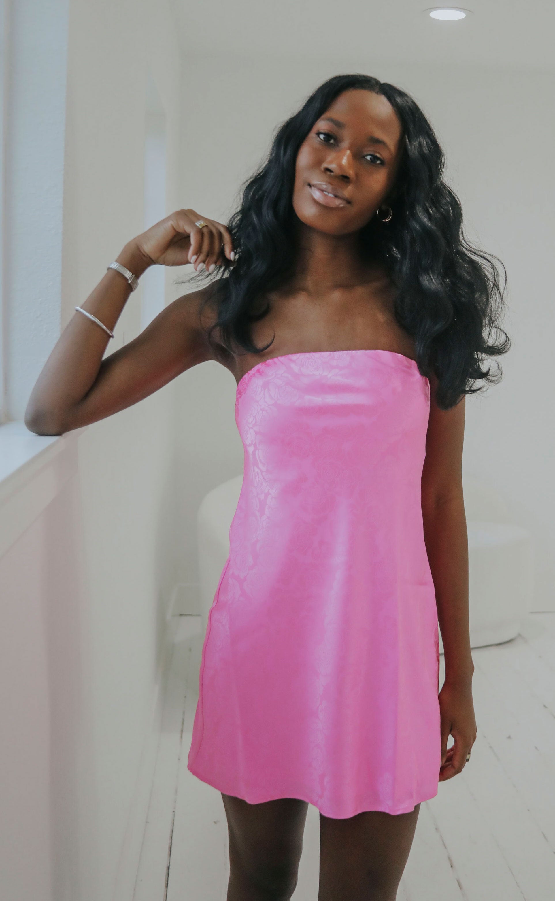 show me your mumu: taylor tube mini dress - bright pink – Riffraff