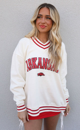 charlie southern: arkansas letterman pullover