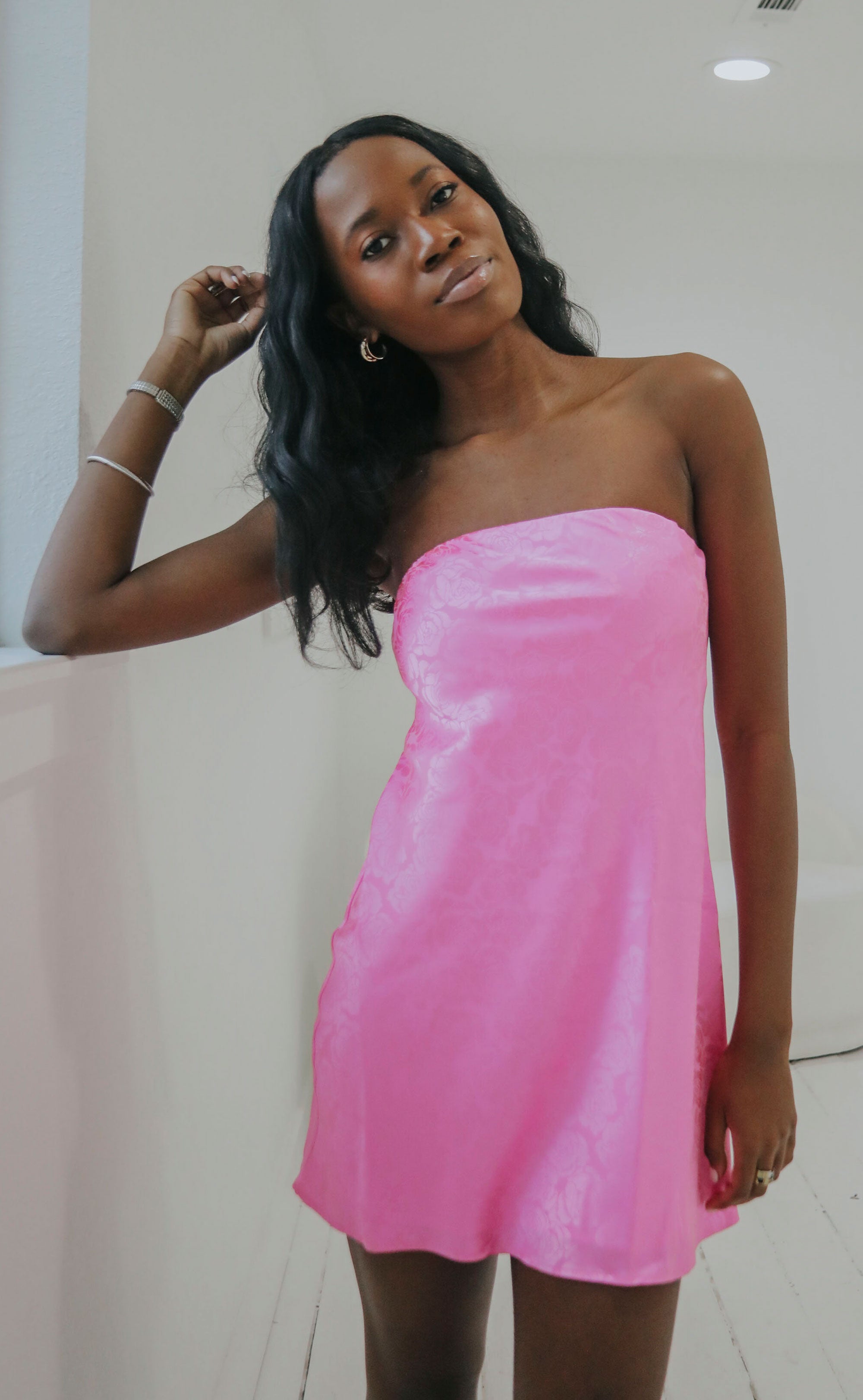 show me your mumu: taylor tube mini dress - bright pink – Riffraff