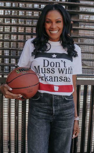 charlie southern: don't muss with arkansas t shirt
