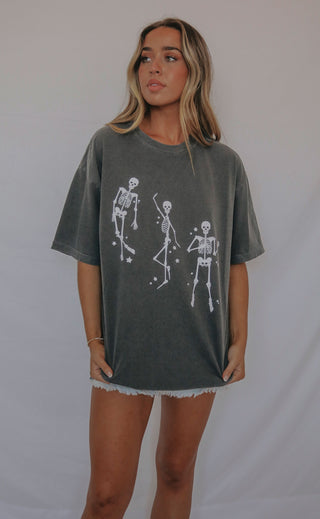 friday + saturday: dancing skeleton t shirt