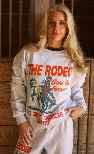 charlie southern: rodeo forever sweatshirt - grey