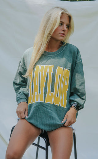 charlie southern: baylor collegiate corded sweatshirt - 2023