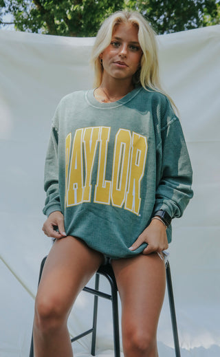 charlie southern: baylor collegiate corded sweatshirt - 2023