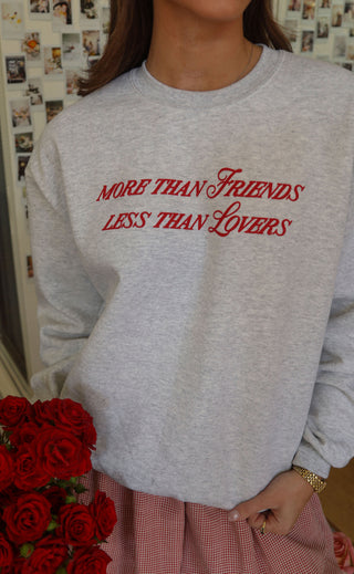 friday + saturday: more than friends sweatshirt