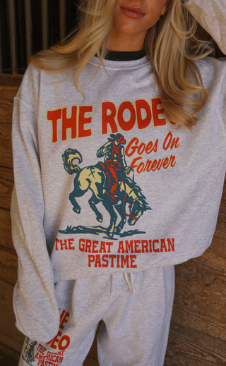 charlie southern: rodeo forever sweatshirt - grey