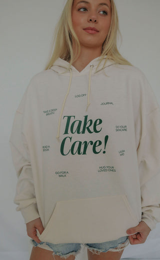 friday + saturday x jo johnson overby: take care hoodie
