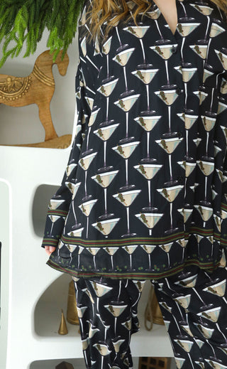 show me your mumu: overslept pj set - dirty martini