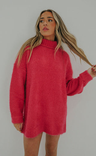 show me your mumu: timmy tunic sweater - pink rose