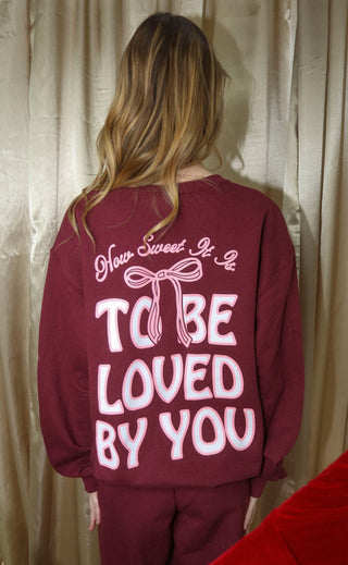 friday + saturday: so this is love sweatshirt