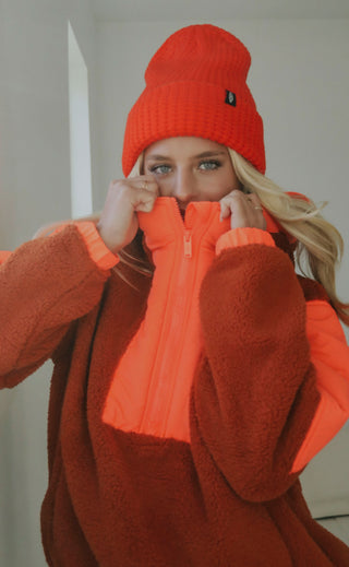 free people movement: cool down beanie - flambe