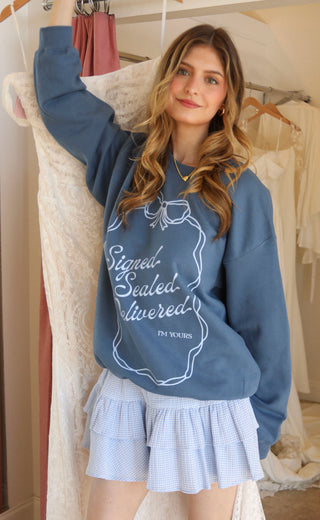 friday + saturday: signed sealed delivered sweatshirt