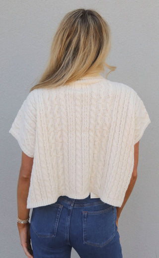 short and sweet sweater - cream