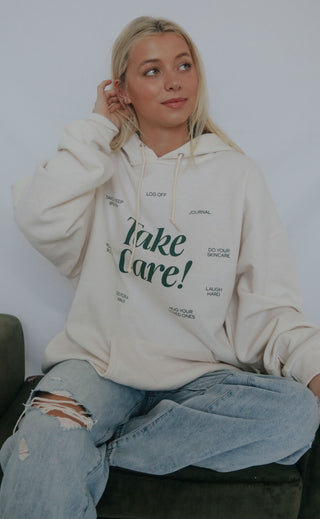 friday + saturday x jo johnson overby: take care hoodie