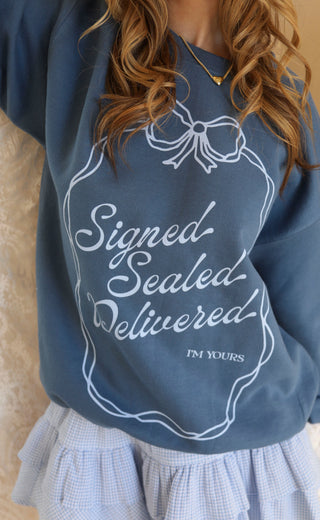 friday + saturday: signed sealed delivered sweatshirt