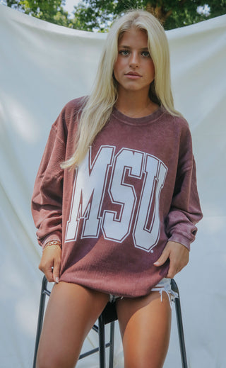 charlie southern: mississippi state collegiate corded sweatshirt - 2023